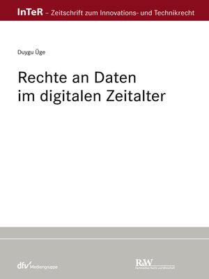 cover image of Rechte an Daten im digitalen Zeitalter